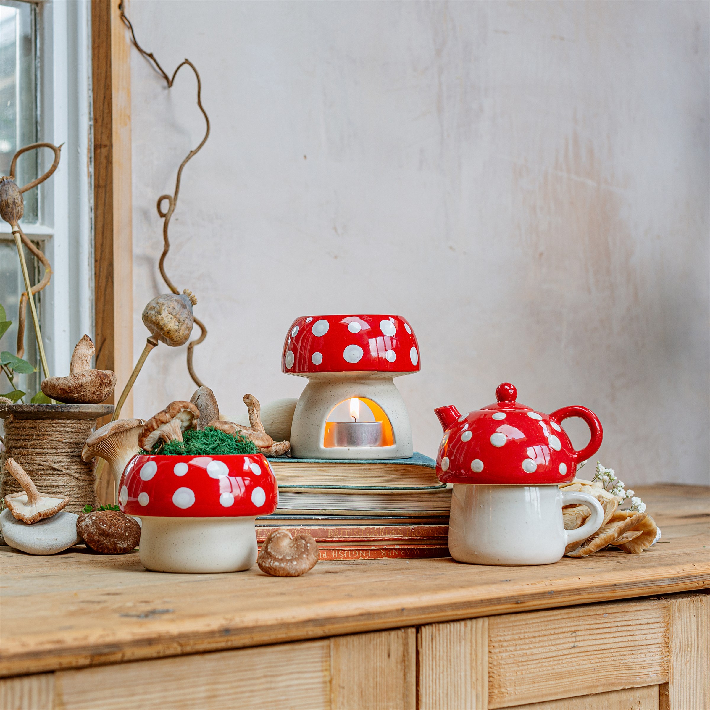 Red Mushroom Oil Burner - Image 4