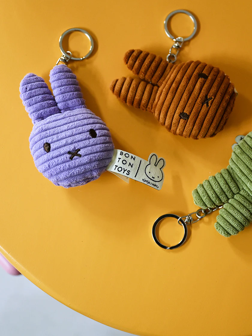 Miffy Flat Corduroy Keyring Lilac - Image 2