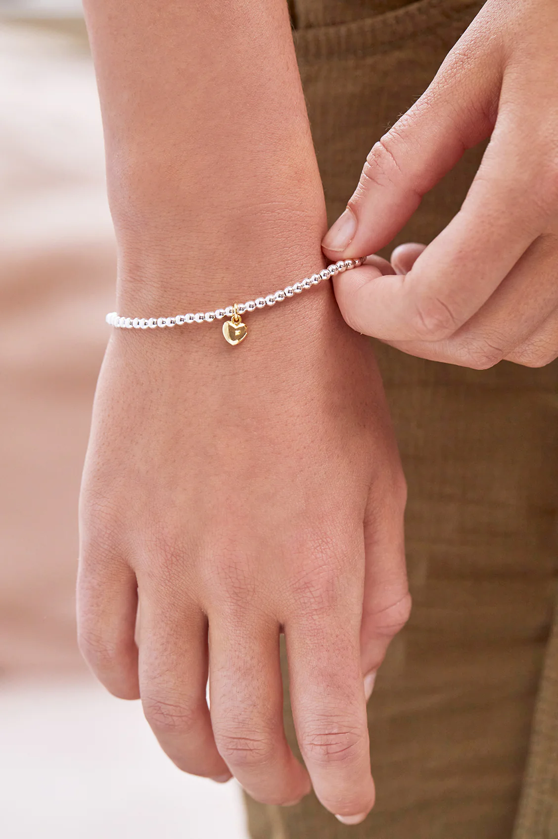 Gold With Love Puffed Heart Bracelet - Image 2