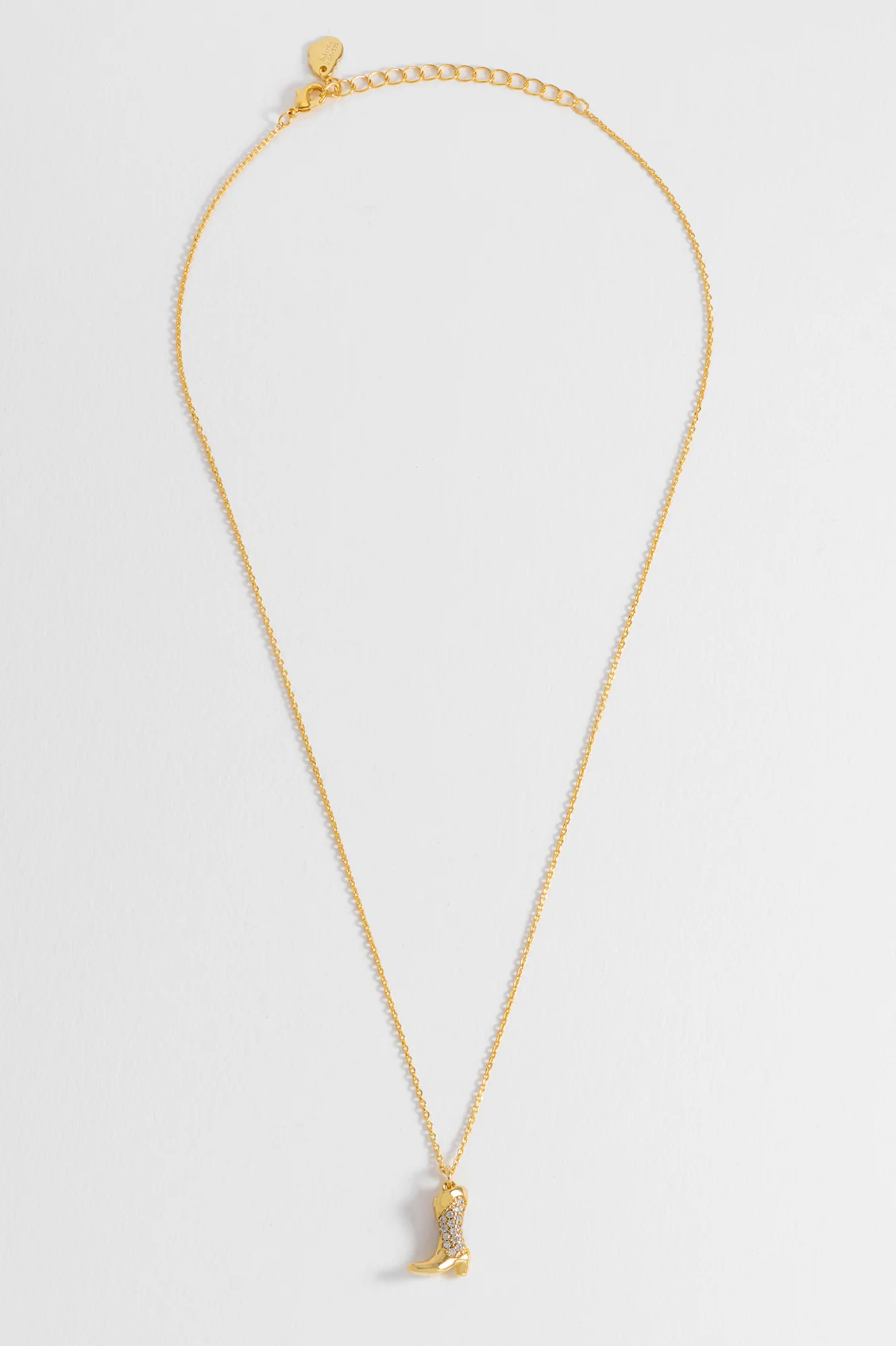 Pave Cowboy Boot Necklace - Image 3