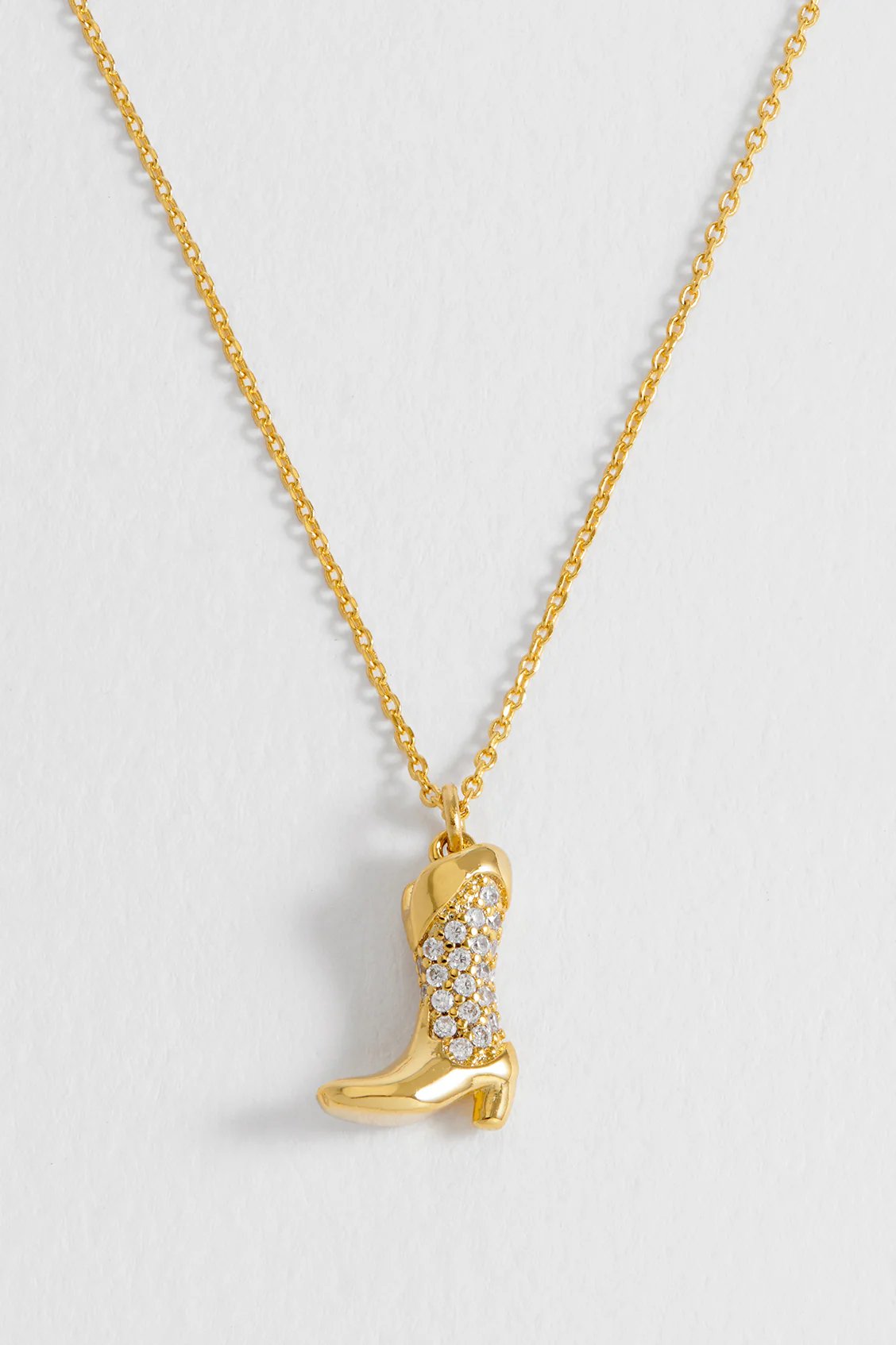 Pave Cowboy Boot Necklace - Image 4