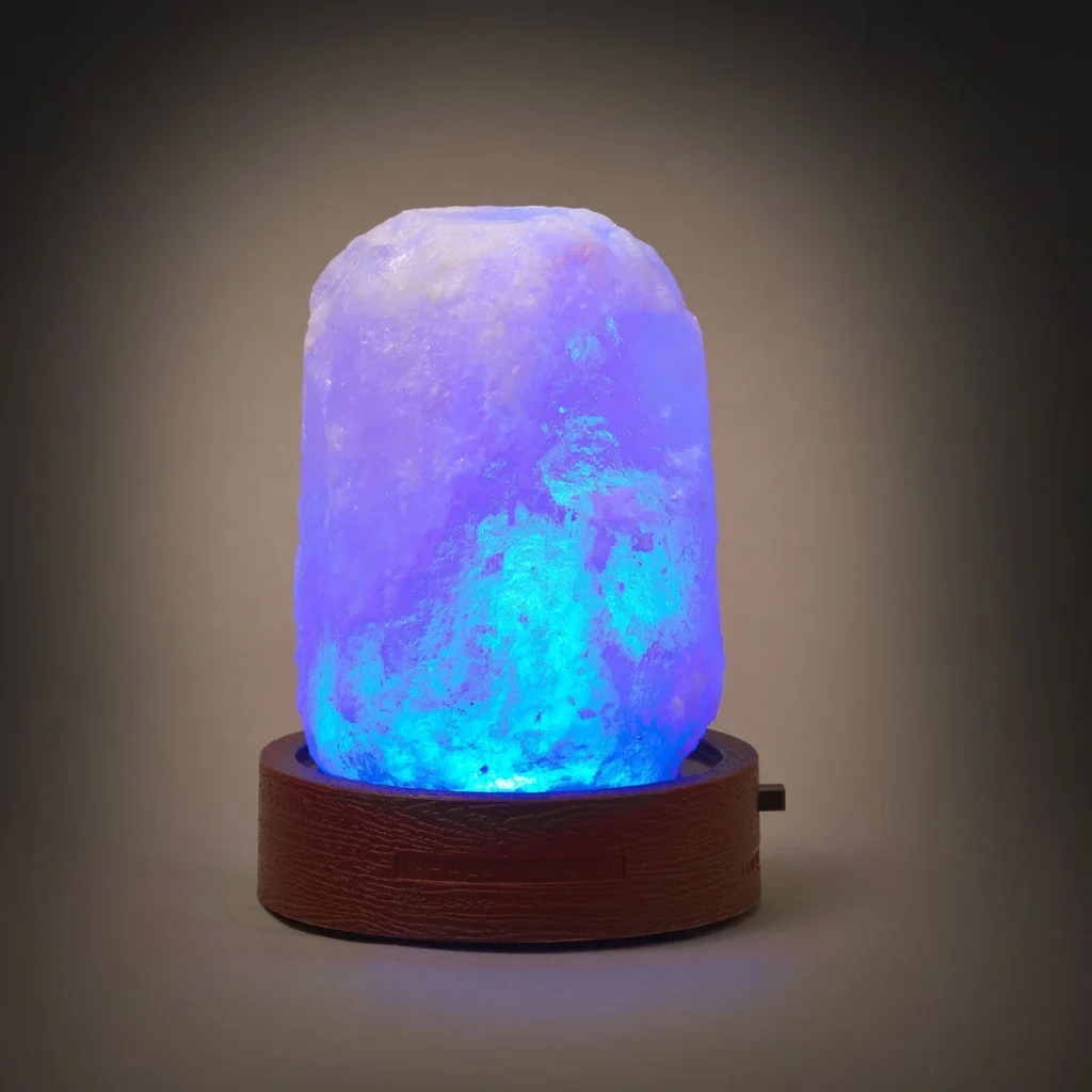 Purple salt lamp
