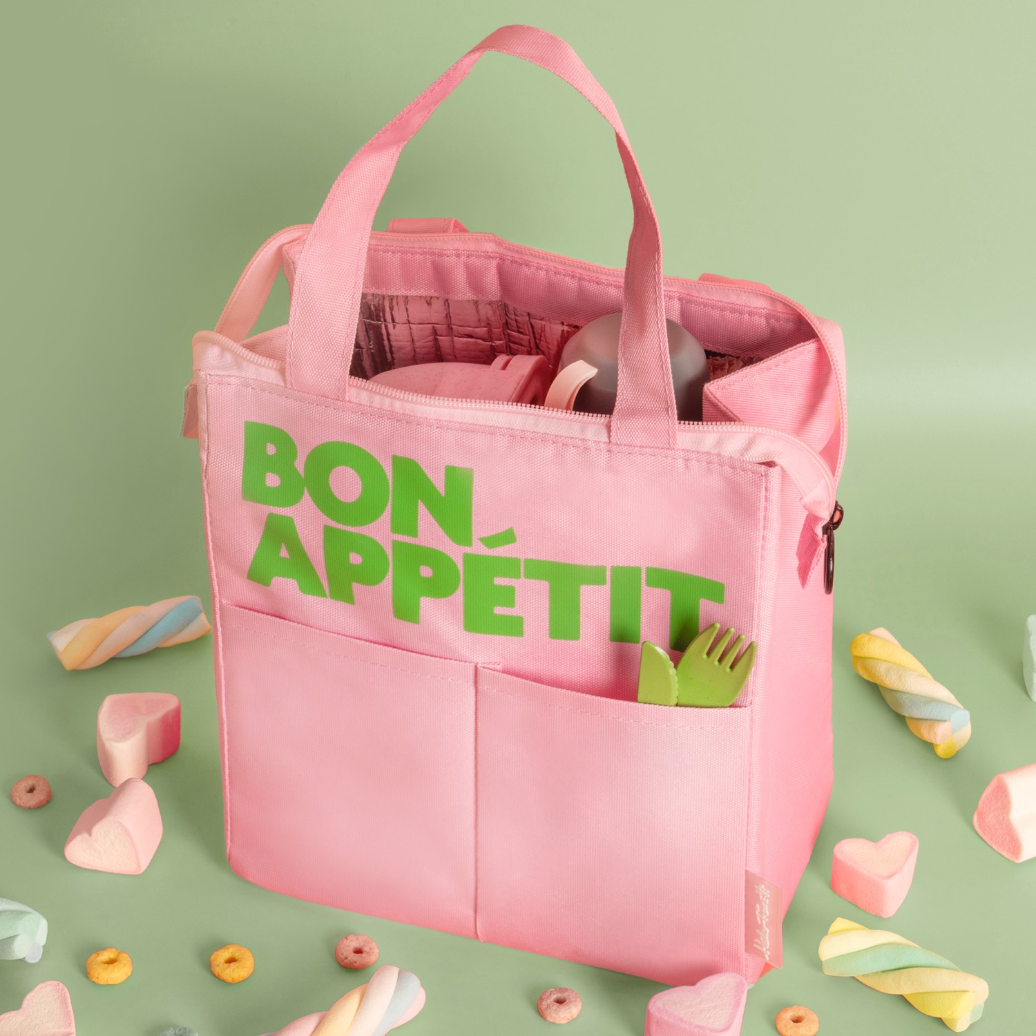 Bon Appetit Lunch Bag - Pink - Image 2