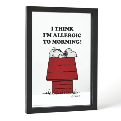 Snoopy A3 Framed Mirror - Mornings
