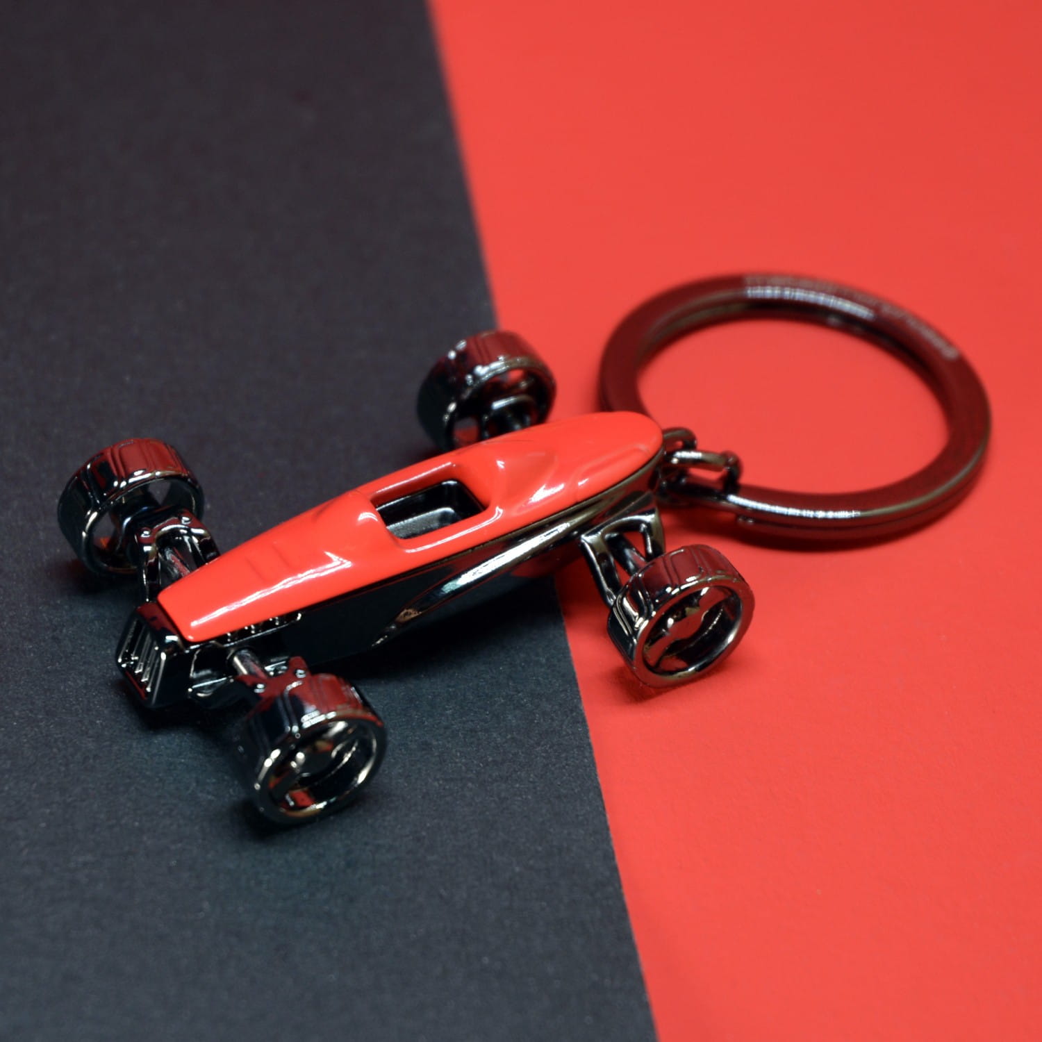 Red Racing Car Keyring - Image 4