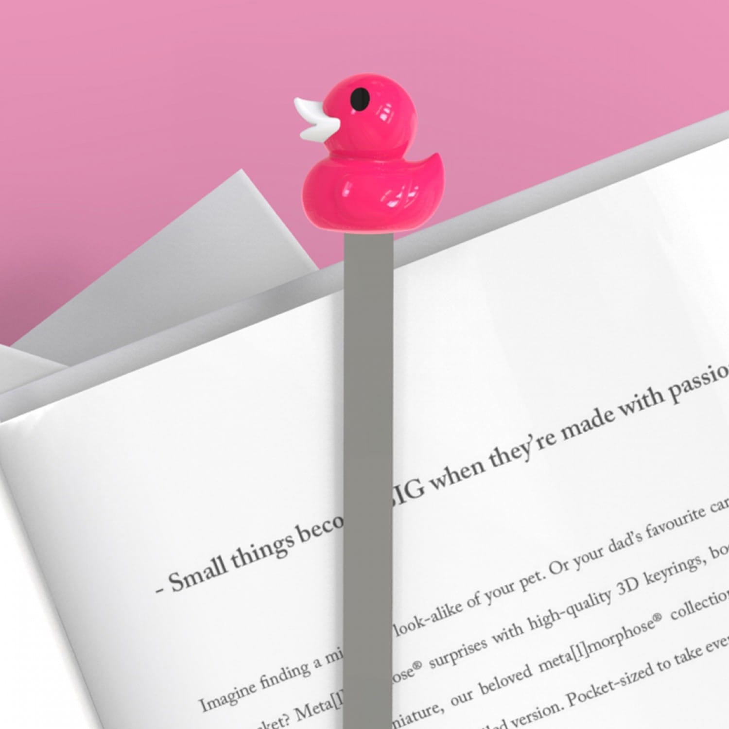 Pink Duck Bookmark - Image 2