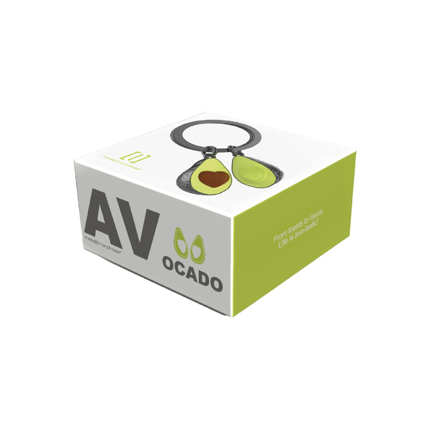 Green Avocado With Heart Seed Keyring - Image 4