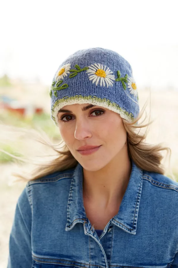 Daisy Chain Beanie Jacaranda - Image 3