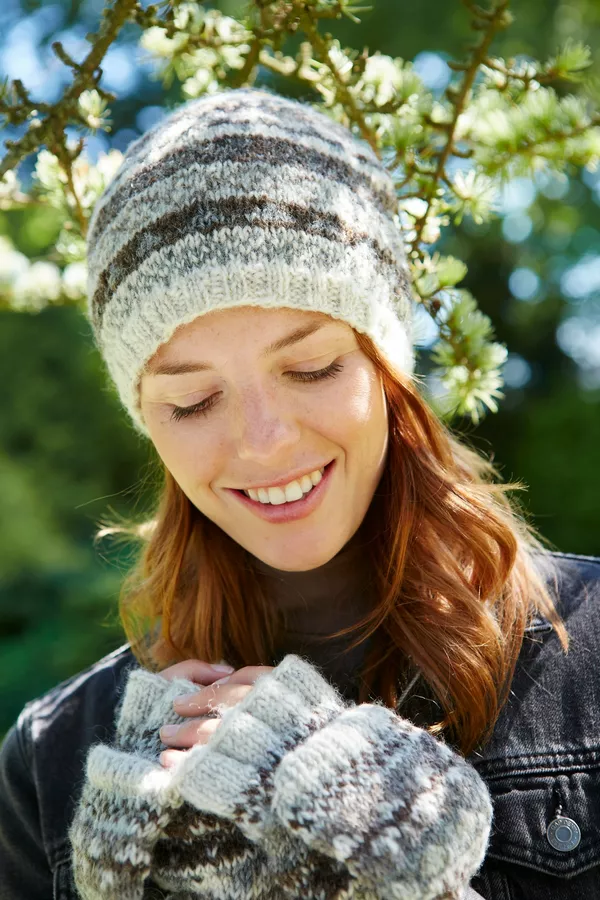 Classic Fairisle Beanie Natural - Image 3