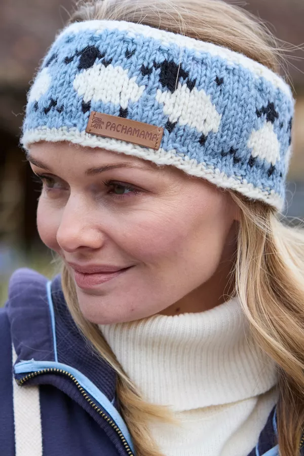 Merino Sheep Headband Blue - Image 3