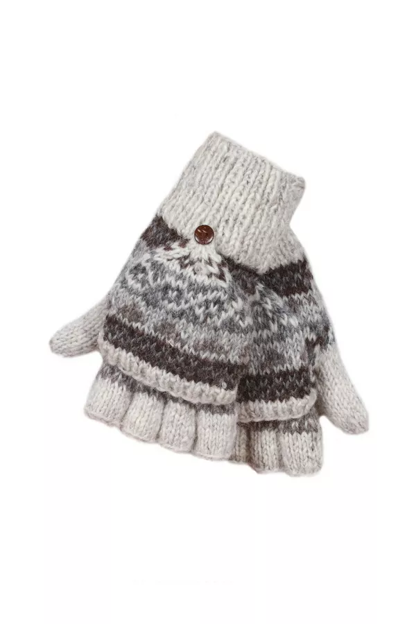 Classic Fairisle Glove/Mitts Natural
