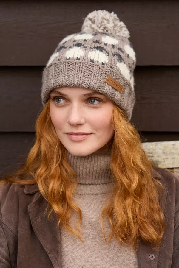 Merino Sheep Bobble Beanie Mushroom - Image 3