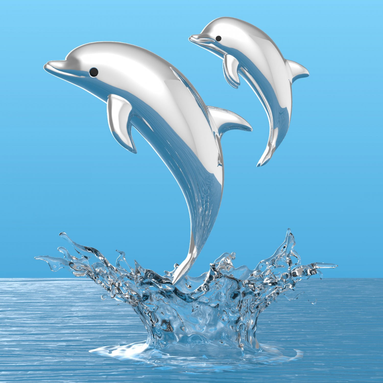 Dolphin & Baby Keyring - Image 3