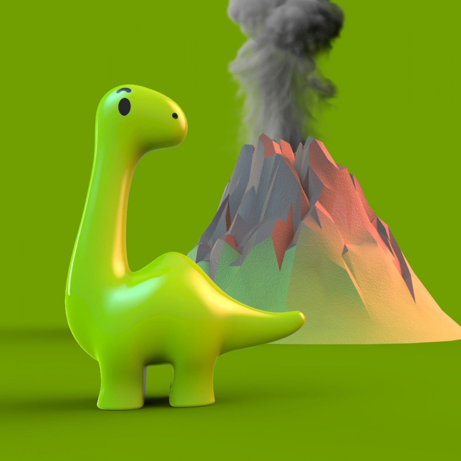 Green Dinosaur Keyring - Image 3
