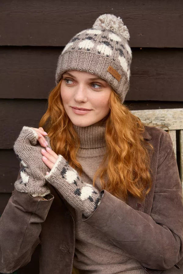 Merino Sheep Bobble Beanie Mushroom - Image 6