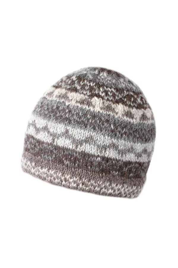 Classic Fairisle Beanie Natural