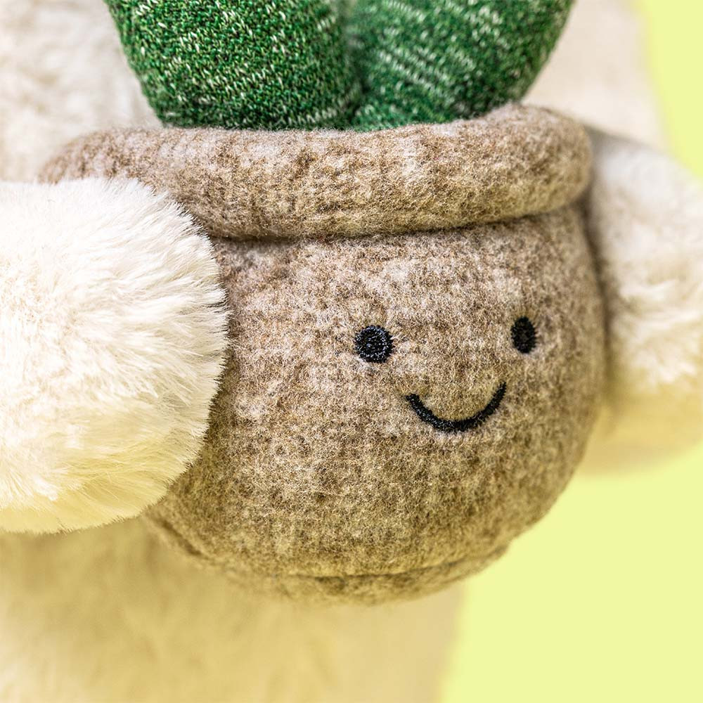 Cream Bunny With Plant - Image 2