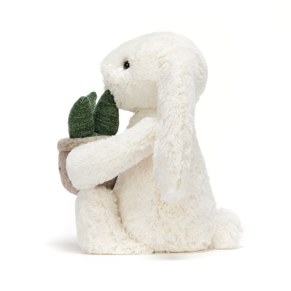 Cream Bunny With Plant - Image 3