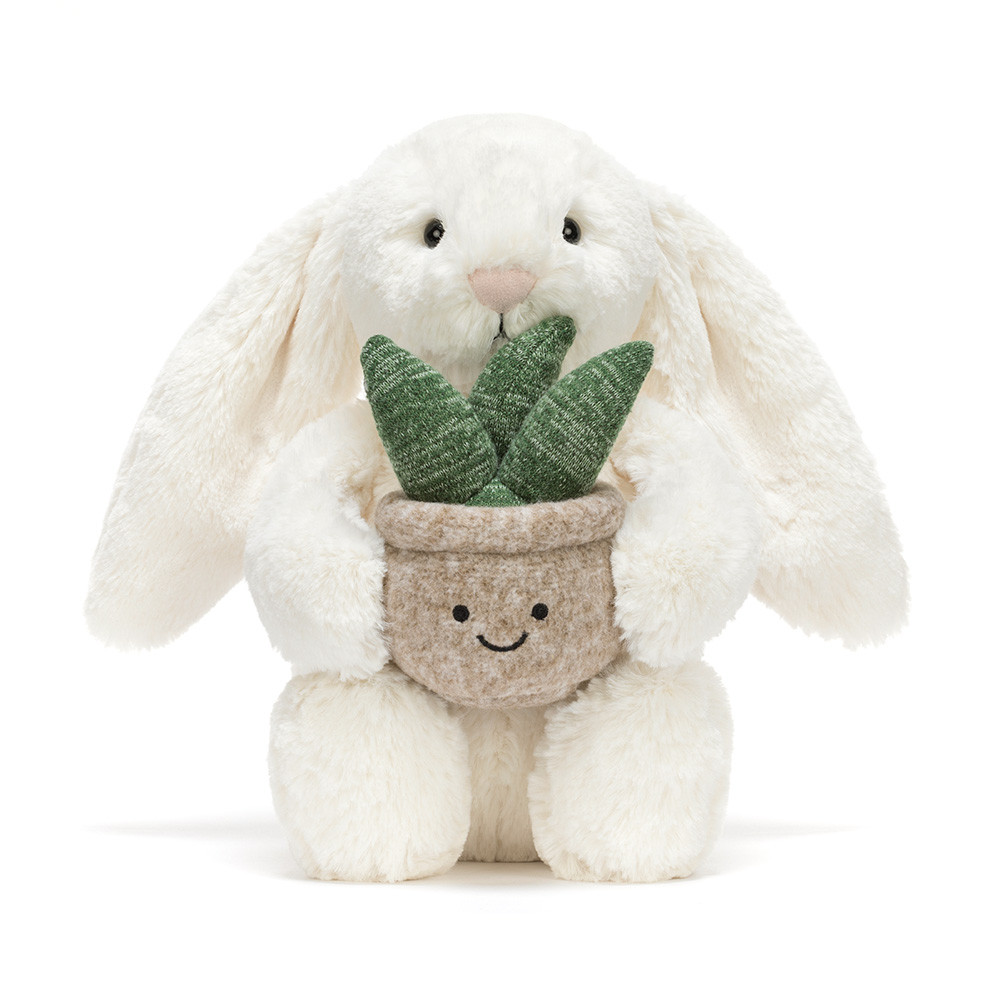 Cream Bunny With Plant - Image 5